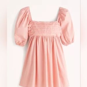 Ruched Ruffle Puff Sleeve Mini Dress